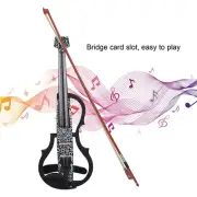 Electric Violin Kit Carbon Fiber 4/4 Full Size Professional Silent Fiddle for Ad
