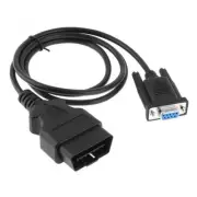 OBD-II 16Pin Male to DB9 RS232 Auto Vehicle Extension Connector Cable w/ 1M Line