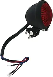 FATECIM Motorcycle Tail Rear Bates Style LED TaillIght Brake Light Stop Lamp For Harley Chopper Bobber Cafe Racer BIKE Black/Red