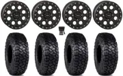 System 3 SB-7 15" Wheels Bk (4+3) 30" Intersect Tires RZR XP 1000 / PRO XP