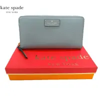 在飛比找蝦皮購物優惠-【全新未使用】正版 Kate spade 草綠色長夾