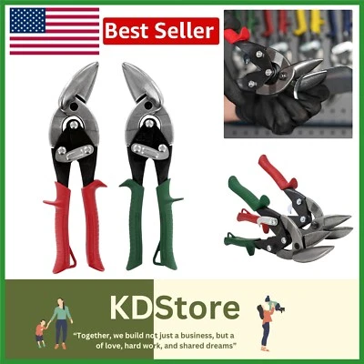 Midwest Aviation Offset Snip Set - Precision Left/Right Cuts with Comfort Grips