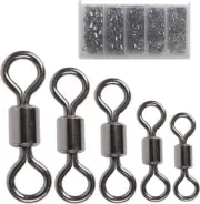 Fishing Barrel Swivels Set, 210pcs Rolling Bearing Snap Connector for Saltwater