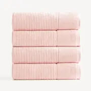 Renee Taylor Cambridge Textured 4 Piece Primrose Bath Towel Pack