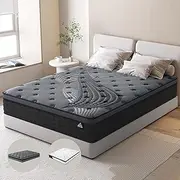 [STARRY EUCALYPT] Mattress King Size SyncCoil 5 Zone Pocket Spring 34cm Thickness, Euro Top Bed Mattress with Airflow Cool Gel Memory Foam & Enhanced Edge Support, Medium Firm (Eudora Grey)