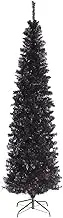National Tree Company Artificial Christmas Tree, Black Tinsel, Includes Stand, 6 feet