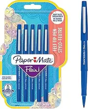 Paper Mate Flair Felt Tip Pens | Medium Point (0.7mm) | Blue | 5 Count