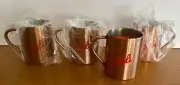 4 Stoli Copper Moscow Mule Double Wall Stainless Steel Mug Cup Vodka Stolichnaya