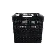 Advantus Plastic Weave Bin Black Large 36006