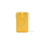 Woven Pattern Cell Phone Wallet Mini Crossbody Bags With Card Slot-Yellow
