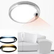 DC12V 5W Round Hand Wave Sensor LED Switch Cabinet Light Aluminum Kitchen Wardrobe Counter Lamp 56771 ONE WITH TWO DRIVER DC12V 12W
