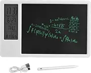 LCD Writing Tablet for Adults, 10 Inch Rechargeable Erasable Electronic Doodle Board with Digital Clock Calendar Suitable for Office Business Families (White)