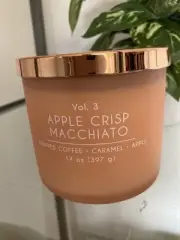Kirkland's 14 oz 3-Wick Candle Vol. 3- APPLE CRISP MACCHIATO, Free Shipping