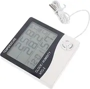 Digital Aquarium Thermometer with Humidity Monitor Dual Temperature Display for Fish Tank LCD Screen Accurate Readings Durable Construction Random Color