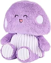 Warmies Purple Mushroom Plush Large Size, Fully Microwavable and Weighted Cuddly Toy for Anxiety, Chill in The Freezer or Heat in Microwave, Soft Toy Heat Pad