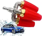 Pressure Washer Nozzle, Rotating Pressure Washer Nozzle - 4-in-1 Quick Coupling Rotating Nozzle | Pressure Washer Tips, Efficient Head Spray for Wall, Patio and Floor Cleaning