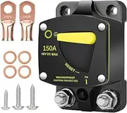 Automatic Circuit Breaker, Damaged Battery Short Circuit, Ring Terminals Battery Terminal Connectors | Suitable for Small and Medium-Sized Boats and Yachts | Multiple Colors and