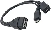 ARTIBETTER Micro OTG Cable Micro USB Adaptor Micro OTG Adaptor Data Transfer Cable USB b Cable Black