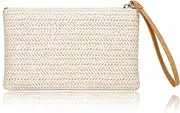 [COOKOOKY] Womens Straw Clutch Bag Bohemian Summer Beach Straw Purse Zipper Wristlet Wallets for Women