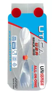 Utica Unitensil, unique, all-in-one fork, knife, and spoon! Reusable - Survival