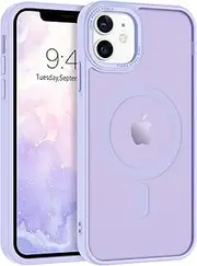 DOMAVER for iPhone 11 Case, Magnetic iPhone 11 Case Compatible with MagSafe, Matte Translucent Skin-Touch Case for iPhone 11 for Girls Women, Purple