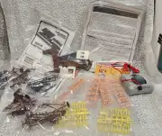 Lot of Bachman HO Scale Train Accessories People Signs Bridge Station NEW