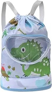 Kids Pool Backpack - Waterproof Beach Bag Backpack | Dry Wet Separated Drawstring Lightweight Cartoon Pool Accessories for School Use Activities Camping Sports Travel Gym Beach