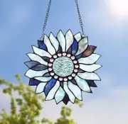 Sunflower Stained Glass Window Hanging Decoration Large Suncatcher Handicrafts