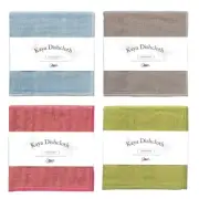 Nawrap 4 Pack Japanese Made Kaya Coloured Rayon Dishcloths 30cm x 30cm E0000BP