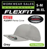 Flexfit Cap Grey, Perma Curve Hats 6277 Caps Flex fit