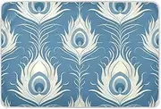 Retro Peacock Turquoise Design Diaper Mats Highly Absorbent Diaper Changing Mat Breathable Toddler Bedding Products for Kids Adults Pets, 52" L x 34" W para colchones orines