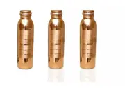 Copper Water Bottle Silvertouch Vacuum Flask Ayurvedic Benefits 1 Litre Set Of 3