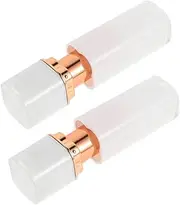 PLAFOPE 2pcs Lipstick Tube Lip Gloss Reusable Lipstick Tube Mini Makeup Containers Lipgloss Containers Empty White Pp