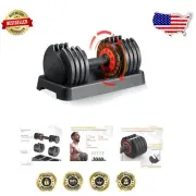 5-55lbs Adjustable Dumbbells with Tray - Kettlebell & Barbell Includes Connector