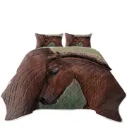 Horse Art Cute Momma with Foal Coverlet