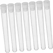 TOKIDNY 100pcs Plastic Test Tubes with Lids Transparent Needle Holder for Crafts Storage Container Plastic Storage for Beads and Items