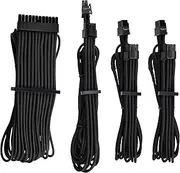 CORSAIR Premium Individually Sleeved PSU Cables Starter Kit – Red, 2 Year Warranty, Black