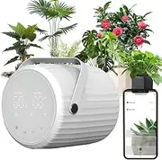 Automatic Watering System Plant Waterer for 5+ Potted Pl APP Voice Assistant Control Programmable Timer DIY Drip Irrigation and Spray System Kit with Display Screen Water Pump White