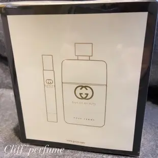 【克里夫香水】Gucci Guilty 金色罪愛女性淡香精禮盒（90ML+7.4ML)