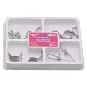 1.310 Saddle Contoured Metal Matrices Set 18 Pcs Springclip Dental Matrix Kit