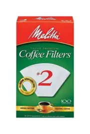 Melitta Super Premium #2 Cone Paper Filters White, 100 Count - Pack of 4