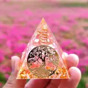 Orgonite Pyramid Healing Crystals Energy Reiki Chakra Multiplier Meditation 50mm