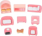TOYANDONA Dollhouse Mini Storage Cabinet Miniature Sofa Mini Kitchen Accessories for Micro Landscape Dec