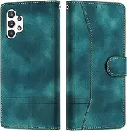 [Grandoin] Compatible with Samsung Galaxy A13 4G Case, Mobile Phone Case Samsung A13 4G, Galaxy A13 4G Case Foldable Leather Flip Wallet Case Protective Flip Case for Samsung A13 4G Case Holster (Green)