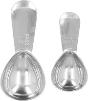 2Piece Coffee Measuring Scoop Set, 304 Stainless Steel, Ground Coffee Measuring Spoon with Scale, Suitable for Coffee Measurement