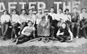 Baseball Team Drinking Beer Springvale Maine ME - REPRINT