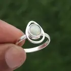Handmade 925 Sterling Silver Ethiopian Opal Ring Jewelry Size 10