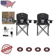 Padded Portable Folding Chair for Big & Tall - 800 LBS Capacity with Cup Holder