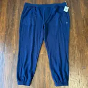 BONOBOS Fielder Tech Fleece Jogger Pants Mens Sz XXXL Navy Blue Athleisure NWT