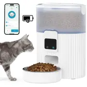 3.5L Automatic Cat Feeder WiFi APP, 2.4G/5G WiFi Pet Feeder with APP Control, Cat Food Dispenser, Cat Feeder with 1-10 Meals, Cat Feeder Automatic for Cats & Dogs